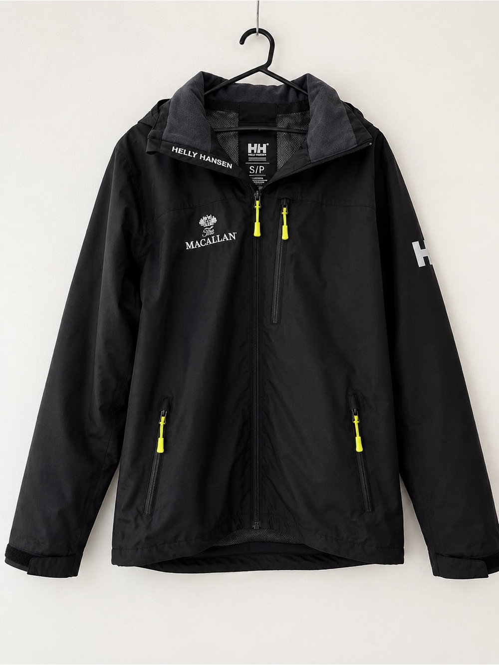 Helly Hansen Crew Hooded Jacket The Macallan Black Small Waterproof Windproof